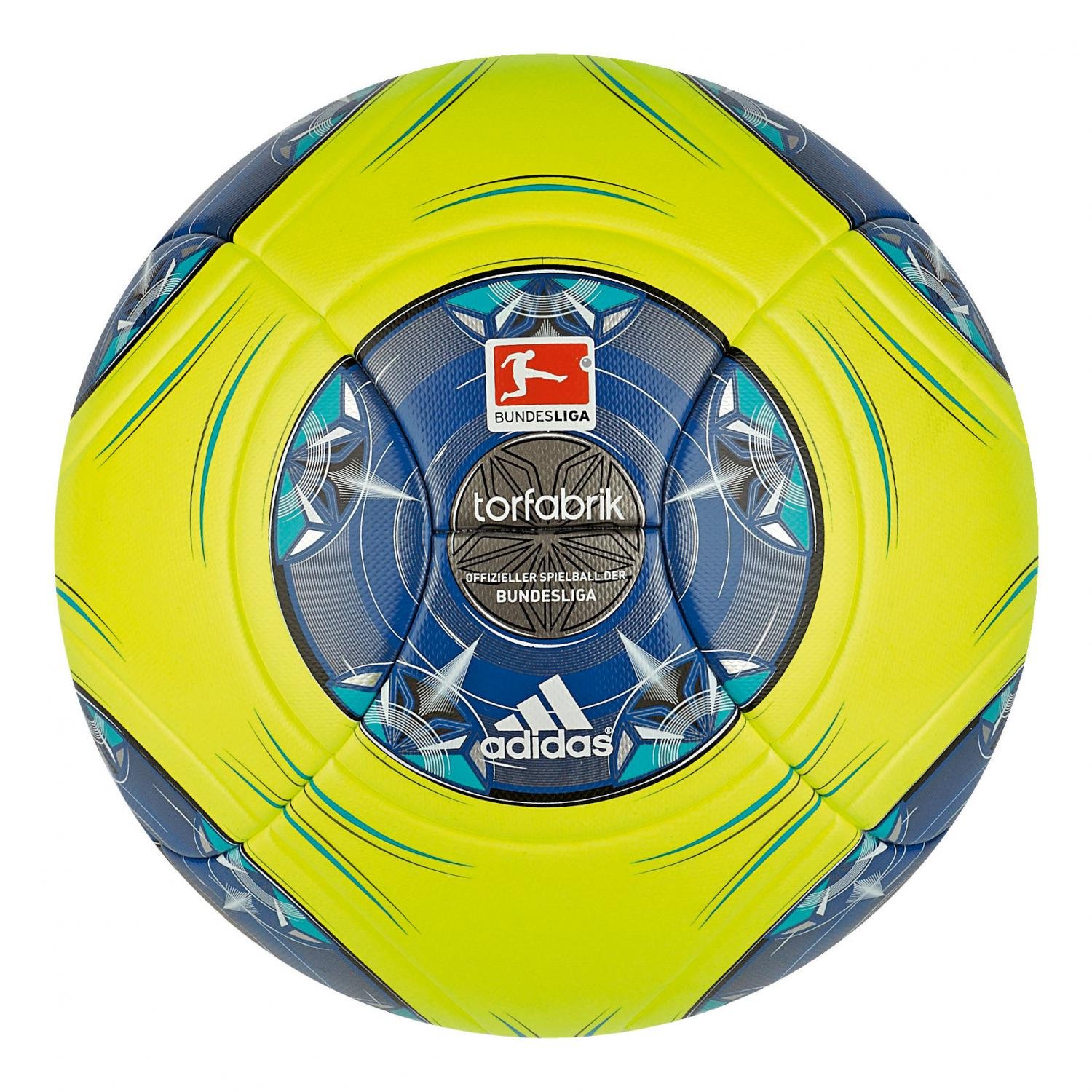 adidas Herren Fußball Torfabrik OMB Winterball, Gelb/Blau, 5